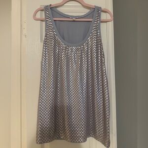 Express Light Gray Sequin Tank Top
